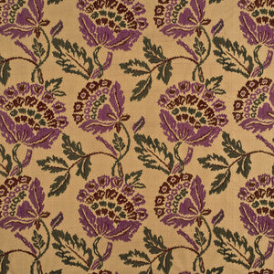 Oriana Silk Damson/Red by Mulberry Fabric
