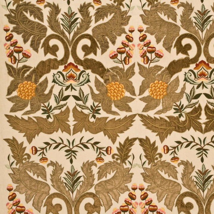 Constantine Linen Sage/Gold by Mulberry Fabric