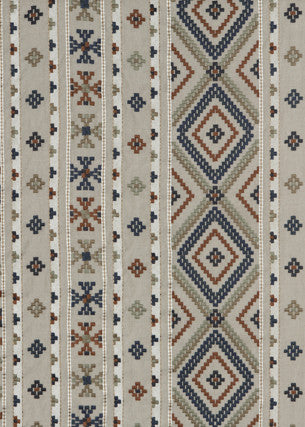 Shaftesbury Blue/Lovat by Mulberry Fabric
