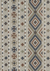 Shaftesbury Blue/Lovat by Mulberry Fabric