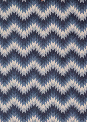 Logan Indigo by Mulberry Fabric