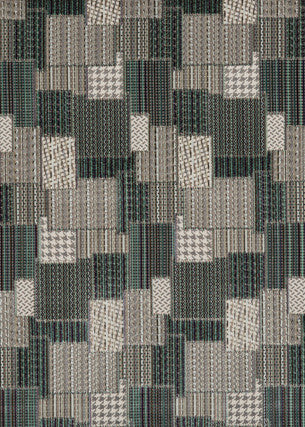 Bohemian Patchwork Pewter/Teal/Plum by Mulberry Fabric