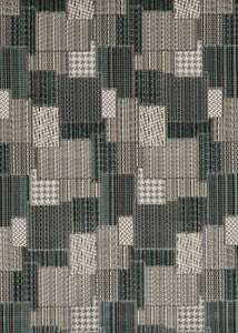 Bohemian Patchwork Pewter/Teal/Plum by Mulberry Fabric