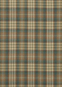 Nevis Teal/Russet by Mulberry Fabric