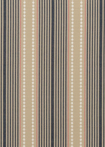 Brighton Stripe Indigo/Linen by Mulberry Fabric