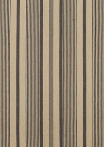 College Stripe Ebony/Linen by Mulberry Fabric