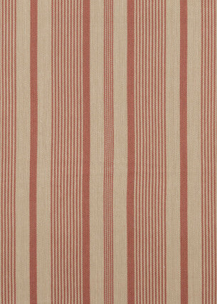 College Stripe Russet/Linen by Mulberry Fabric