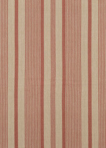 College Stripe Russet/Linen by Mulberry Fabric