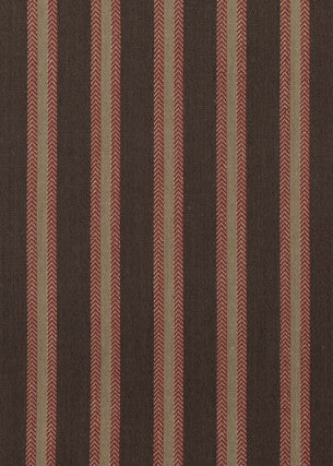 Chester Stripe Woodsmoke/Russet by Mulberry Fabric