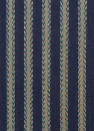 Chester Stripe Indigo by Mulberry Fabric