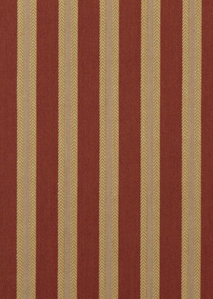 Chester Stripe Russet/Ochre by Mulberry Fabric