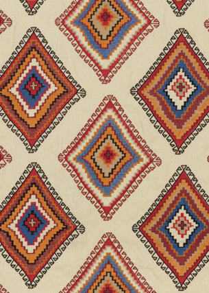 Sundance Sienna/Red/Blue by Mulberry Fabric