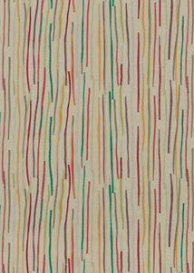 Fiesta Stripe Red/Green by Mulberry Fabric