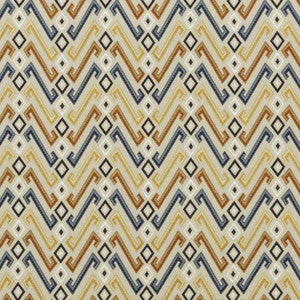 Jazz Indigo/Spice by Mulberry Fabric