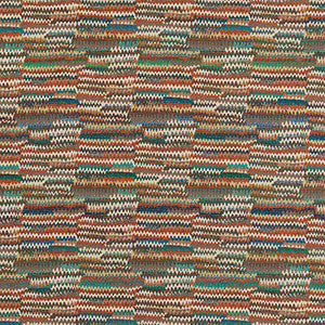 Landscape Teal/Spice by Mulberry Fabric