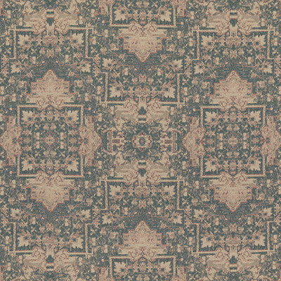 Faded Tapestry Blue/Stone by Mulberry Fabric