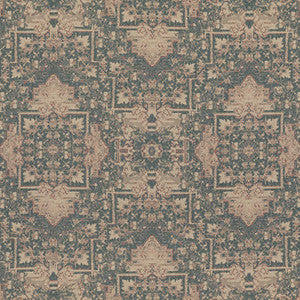 Faded Tapestry Blue/Stone by Mulberry Fabric