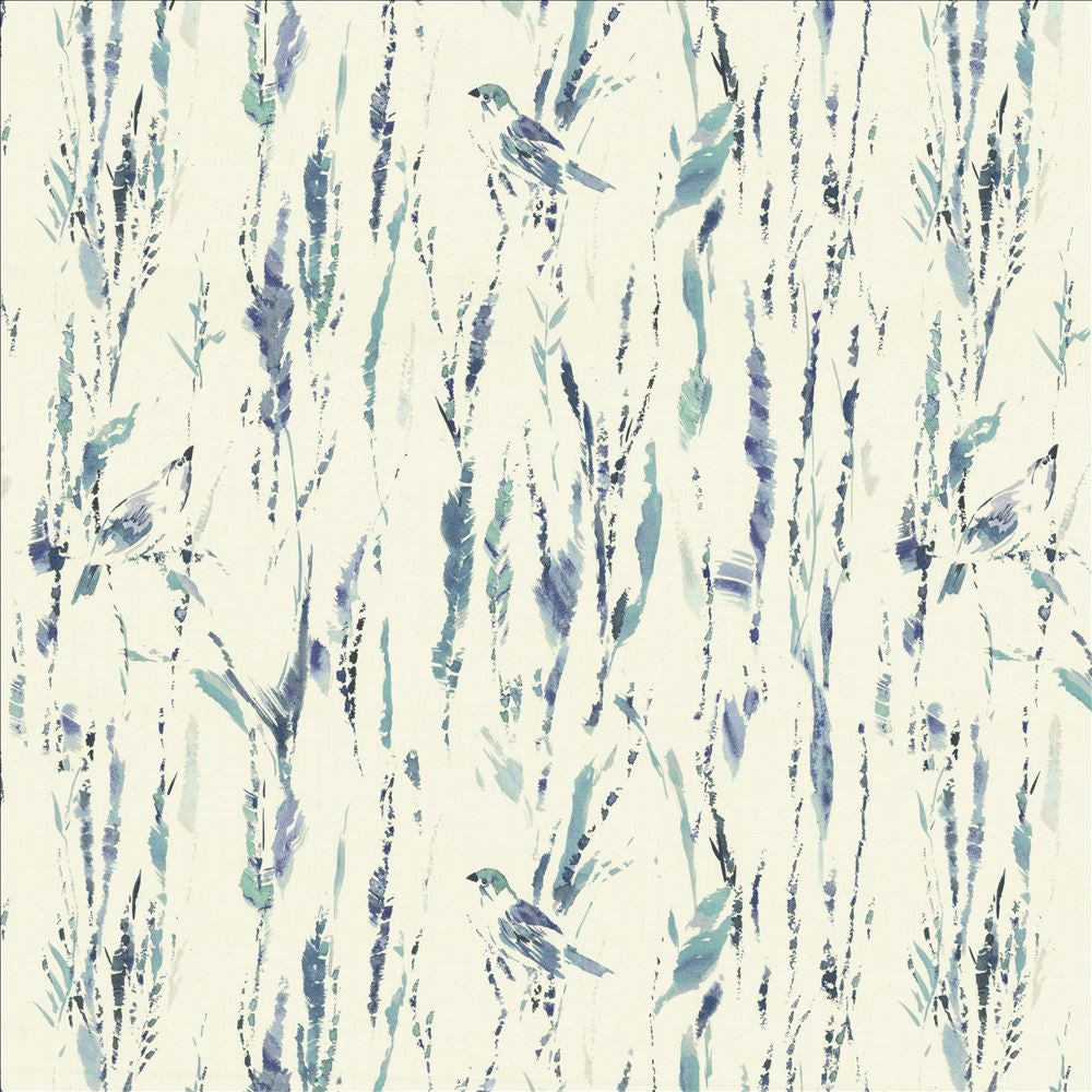 Feathers Blue by Kasmir Fabric 5154 100% Cotton
 SPAIN </p><p>Repeat: Horizontal: 27 inches and Vertical: 25 2/8 inches 54 - Fabric Carolina -
