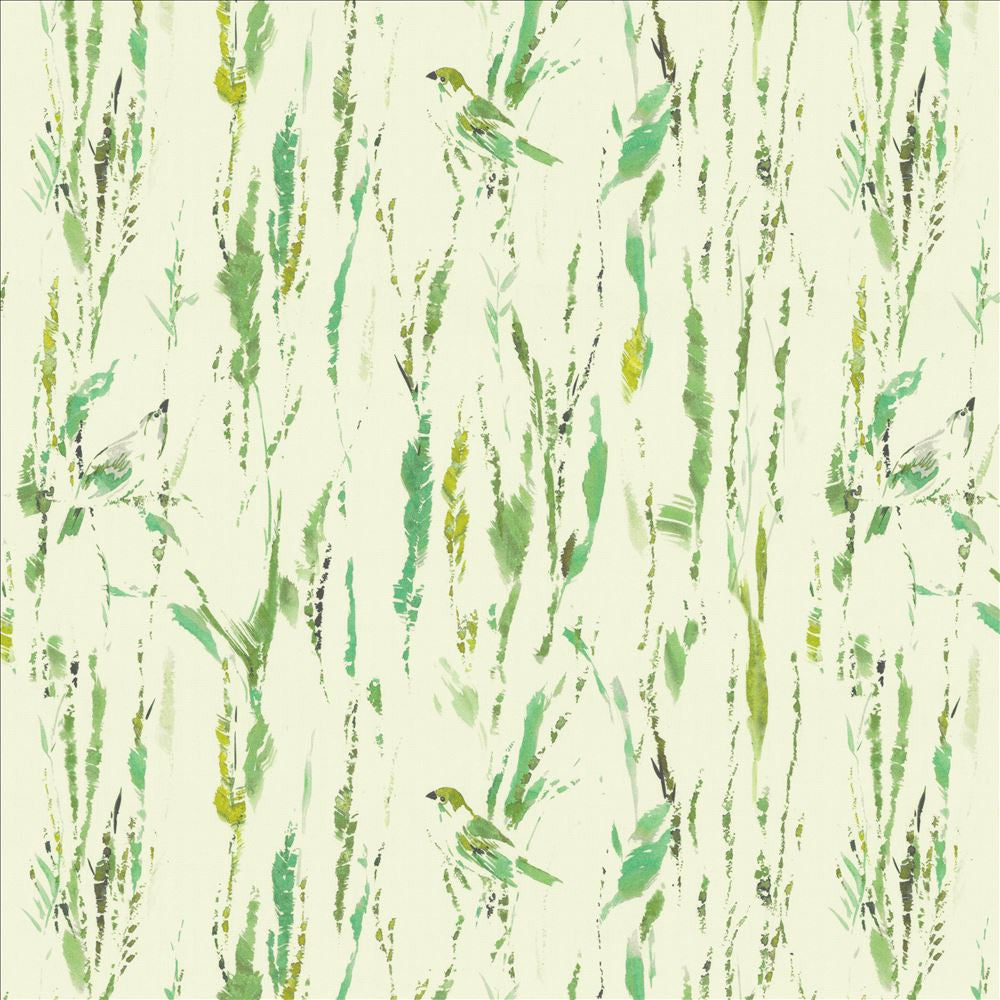 Feathers Green by Kasmir Fabric 5154 100% Cotton SPAIN 51,000 Wyzenbeek Double Rubs Horizontal: 27 inches and Vertical: 25 2/8 inches 54 - Fabric Carolina -
