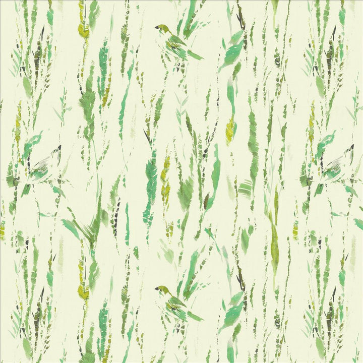 Feathers Green by Kasmir Fabric 5154 100% Cotton SPAIN 51,000 Wyzenbeek Double Rubs Horizontal: 27 inches and Vertical: 25 2/8 inches 54 - Fabric Carolina -