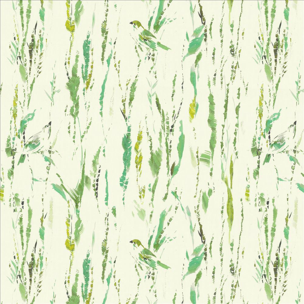 Feathers Green by Kasmir Fabric 5154 100% Cotton
 SPAIN </p><p>Repeat: Horizontal: 27 inches and Vertical: 25 2/8 inches 54 - Fabric Carolina -