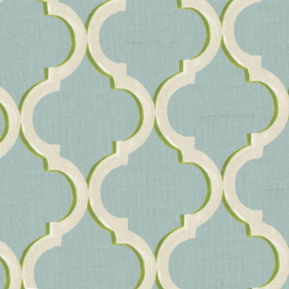 Fenimore Trellis Eau De Nil by Kasmir Fabric 1398 100% Cotton UNITED KINGDOM Not Tested H: 27 inches, V:25 2/8 inches 54 - 55 - Fabric Carolina - Kasmir