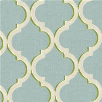 Fenimore Trellis Eau De Nil by Kasmir Fabric 1398 100% Cotton UNITED KINGDOM Not Tested H: 27 inches, V: 25 2/8 inches 54 - 55 - Fabric Carolina - Kasmir