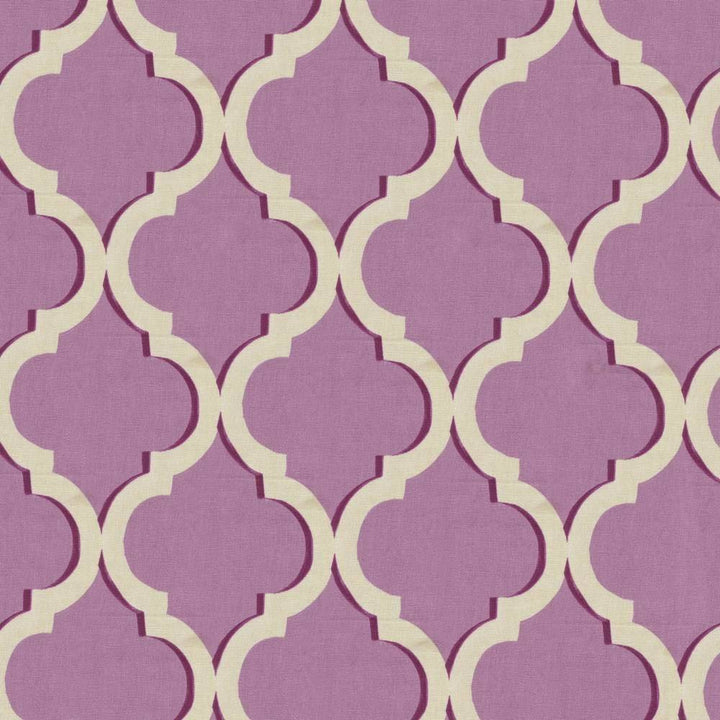 Fenimore Trellis Lavender by Kasmir Fabric 1397 100% Cotton UNITED KINGDOM Not Tested H: 27 inches, V:25 2/8 inches 54 - 55 - Fabric Carolina - Kasmir