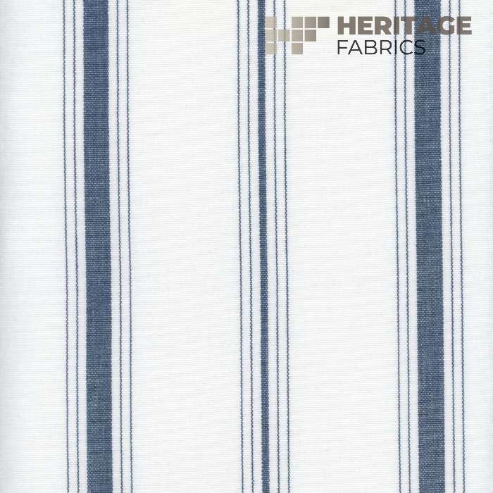 Fenwick Indigo by Heritage Fabric - 100% Cotton India 9,000 Horizontal: 5.75" and Vertical: N/A 54" - Fabric Carolina -