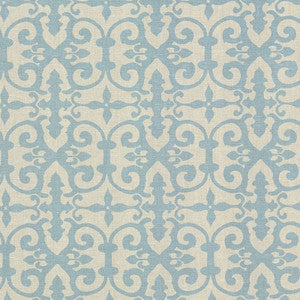 Ferne Park Blue Fern001 by Schumacher Fabric