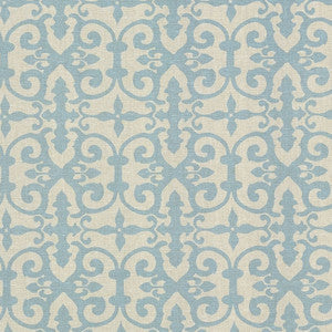 Ferne Park Blue Fern001 by Schumacher Fabric