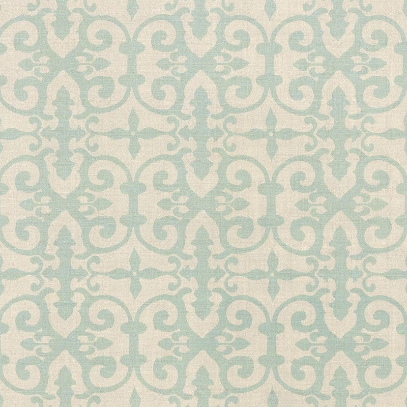 Ferne Park Aqua FERN003 by Schumacher Fabric Veere-Grenney 100% Linen Martindale 25,000 Horizontal: 8 and Vertical: 8 47 - Fabric Carolina -