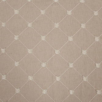Palomar Linen by Mitchell Designer Fabric #1808 50% Polyester,50% Cotton w/100% Polyester Embroidery India </p><p>Repeat: Horizontal: 4.75 and Vertical: 4.5 52 - Swanky Fabrics -