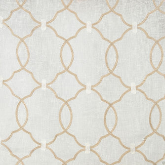 Estrella Tumbleweed by Mitchell Designer Fabric #1903 100% Linen w/100% Viscose Embroidery India </p><p>Repeat: Horizontal: 4 and Vertical: 5 54 - Swanky Fabrics -