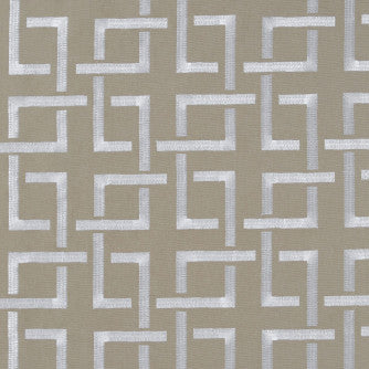 Gia Stone w/White by Mitchell Fabric #1904 60% Linen, 40% Cotton India </p><p>Repeat: Horizontal: 8.5 and Vertical: 7.5 54 - Fabric Carolina -