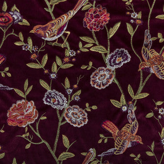 Birdland Red by Mitchell Fabric #2007 70% Polyester,30% Rayon China </p><p>Repeat: Horizontal: 17.25 and Vertical: 15.75 54 - Fabric Carolina -