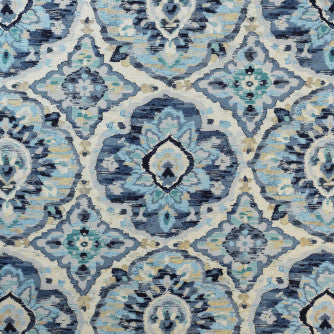 Zarin Delft by Mitchell Fabric #2106 67% Viscose,33% Linen Imported </p><p>Repeat: Horizontal: 27 and Vertical: 27 54 - Fabric Carolina -