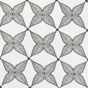 Aster Floral Black by Mitchell Fabric