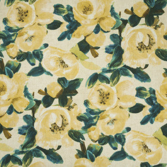 Roseland Lemon by Mitchell Designer Fabric #2203 95% Polyester,5% Linen Imported </p><p>Repeat: Horizontal: 27 and Vertical: 26 54 - Swanky Fabrics -