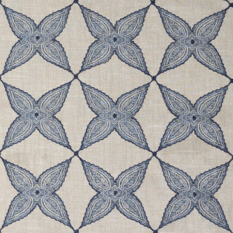 Aster Floral Blue by Mitchell Fabric #2204 60% Cotton,21% Polyester,15% Rayon,4% Linen Imported </p><p>Repeat: Horizontal: 5.4 and Vertical: 5.4 55 - Fabric Carolina -