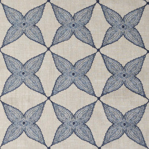 Aster Floral Blue by Mitchell Fabric