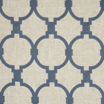 Ohara Prussian by Mitchell Designer Fabric #2204 82% Polyester,11% Cotton,7% Linen Imported </p><p>Repeat: Horizontal: 6.7 and Vertical: 9.1 54 - Swanky Fabrics -