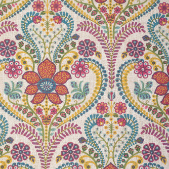 Heartwood Summer by Mitchell Fabric #2405 96% Polyester, 4% Linen Imported </p><p>Repeat: Horizontal: 13.78 and Vertical: 22.44 51"-54" - Fabric Carolina -