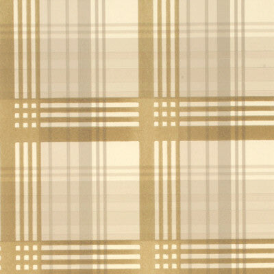 Modern Tartan Flock Coffee/Cream by Mulberry Wallcovering