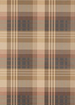 Mulberry Ancient Tartan Red/Charcoal by Mulberry Wallcovering