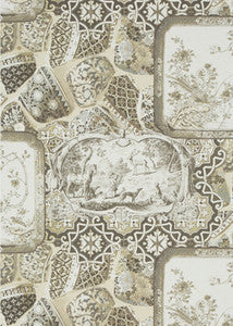 Mulberry China Silver/Taupe by Mulberry Wallcovering