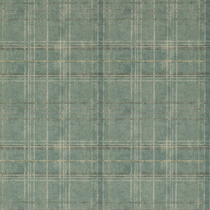Shetland Plaid Teal by Mulberry Wallcovering