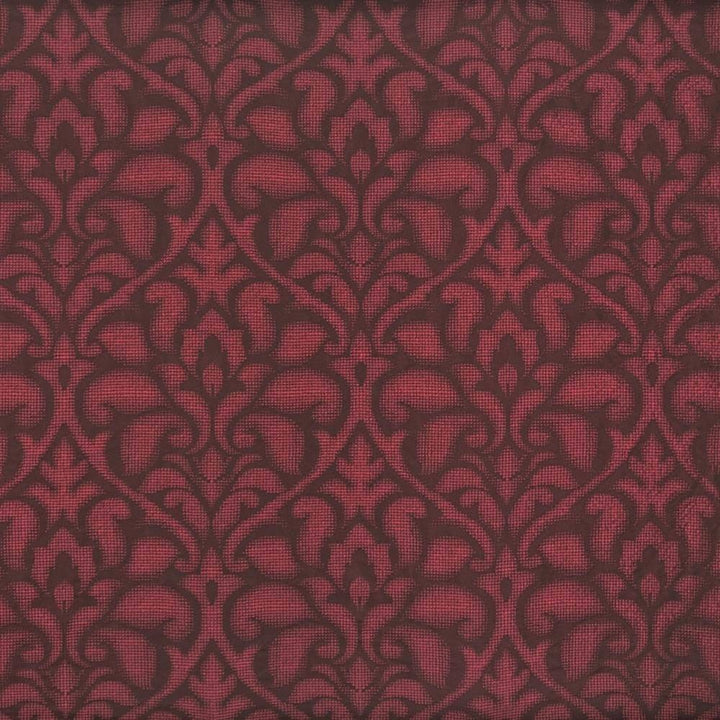 Fieri Damask Red Hot by Kasmir Fabric 1384 100% Polyester ITALY 6,000 Martindale Cycles H: 14 2/8 inches, V:20 4/8 inches 55 - 56 - Fabric Carolina - Kasmir