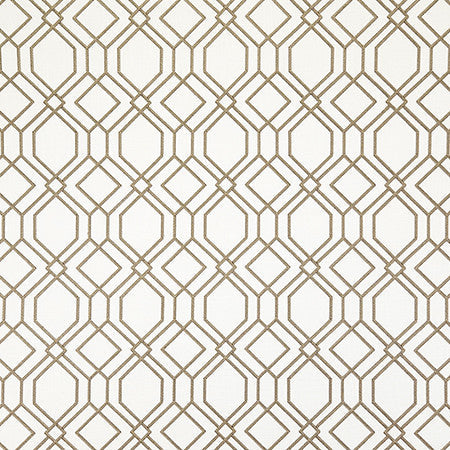 Eavesdrop Vanilla by Carole Designer Fabric Shape Shifter Base: 52% Polyester, 48% Cotton Embr: 100% Polyester India 6 1/4" V, 6 1/2" H 51.5" - Swanky Fabrics -
