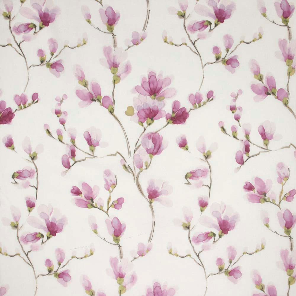 Blooming Buds Pretty Pink by Carole Fabric Sheer Divine 100% Polyester Spain N/A Horizontal: 30 and Vertical: 2475 114 - Fabric Carolina -